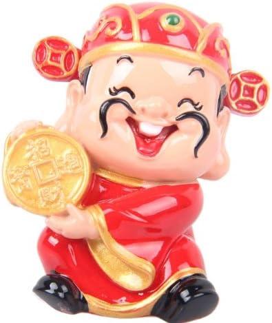 华庭丽娜 工艺摆件sq系列 可爱q版小财神 车饰小摆件 祈福纳财工艺品