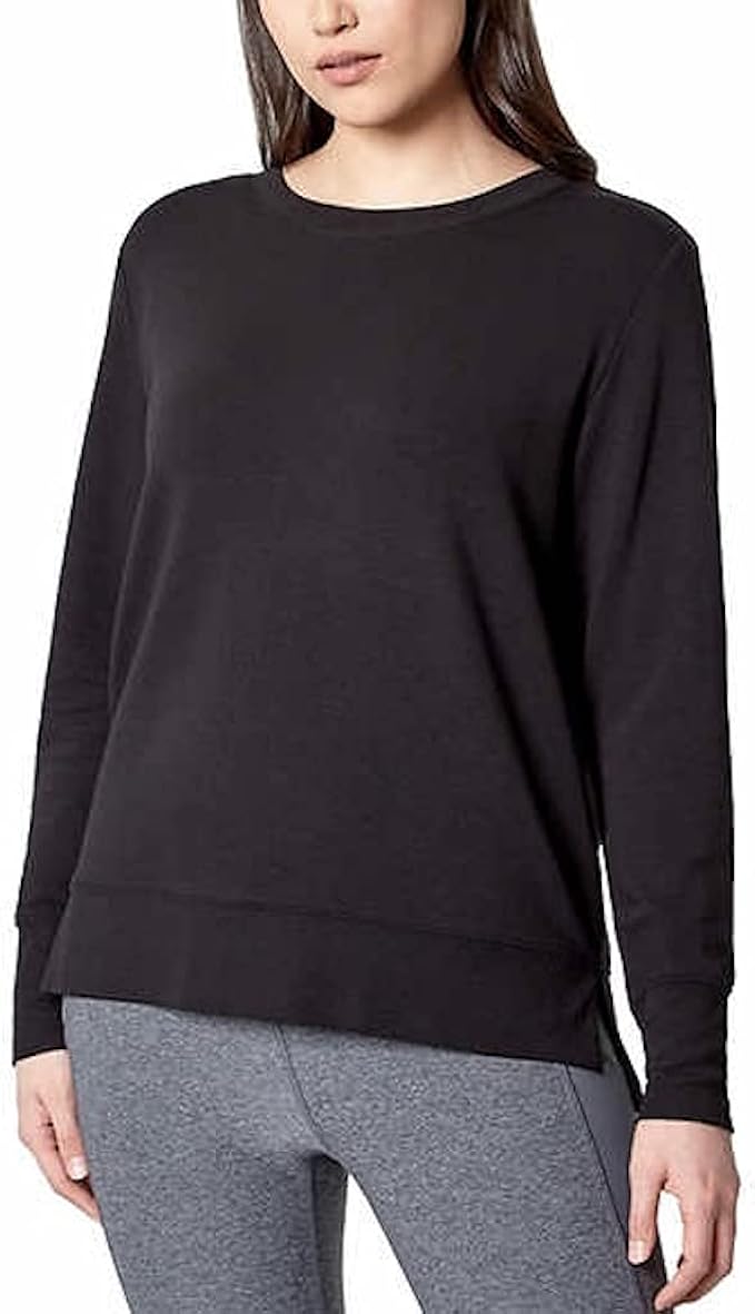 mondetta 女式轻质圆领拉绒束腰运动衫