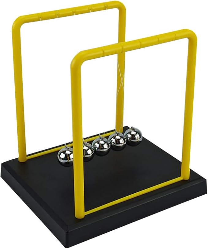 xyy 多彩牛顿摇篮 - 经典牛顿摇篮平衡球桌面玩具钢平衡球家居装饰