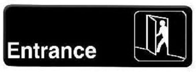 "entrance"信息定向标志 - 标志 - 门- 商用 - 餐厅 - 办公室 - 塑料