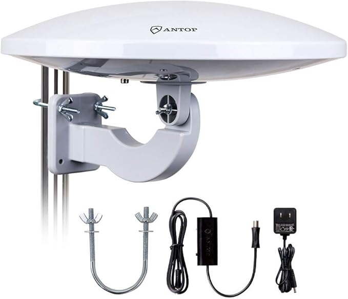 antop ufo 全向户外天线带放大器,全向接收带高清电视放大器信号增强