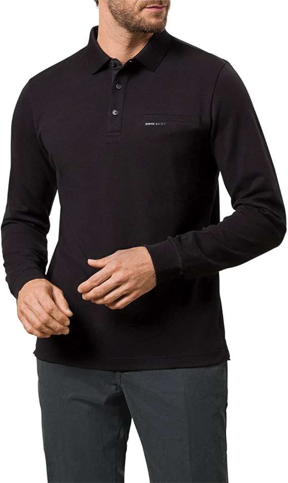 pierre cardin 男式长袖 polo interlock basic plus 衬衫