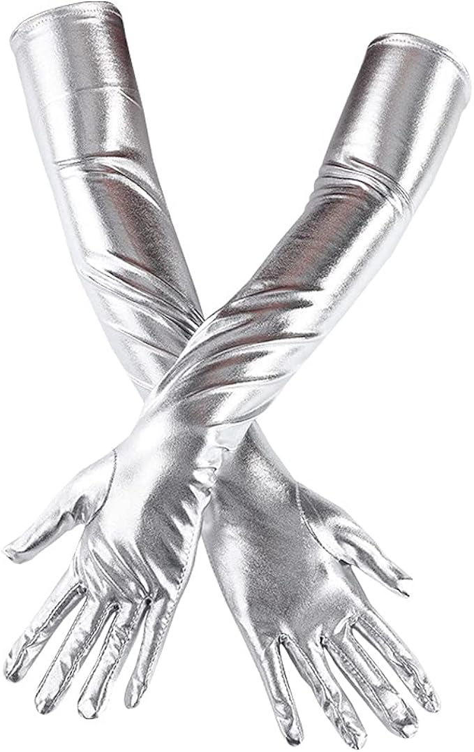 athx 漆皮湿臂长长手套