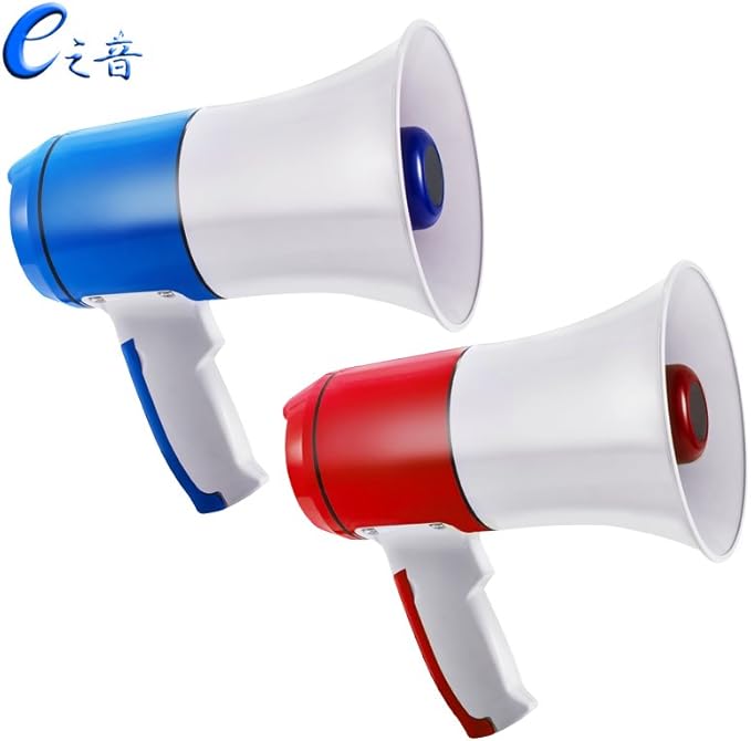 E之音hm 130手持喇叭大声公喊话器扩音器锂电150秒录音 亚马逊中国 乐器