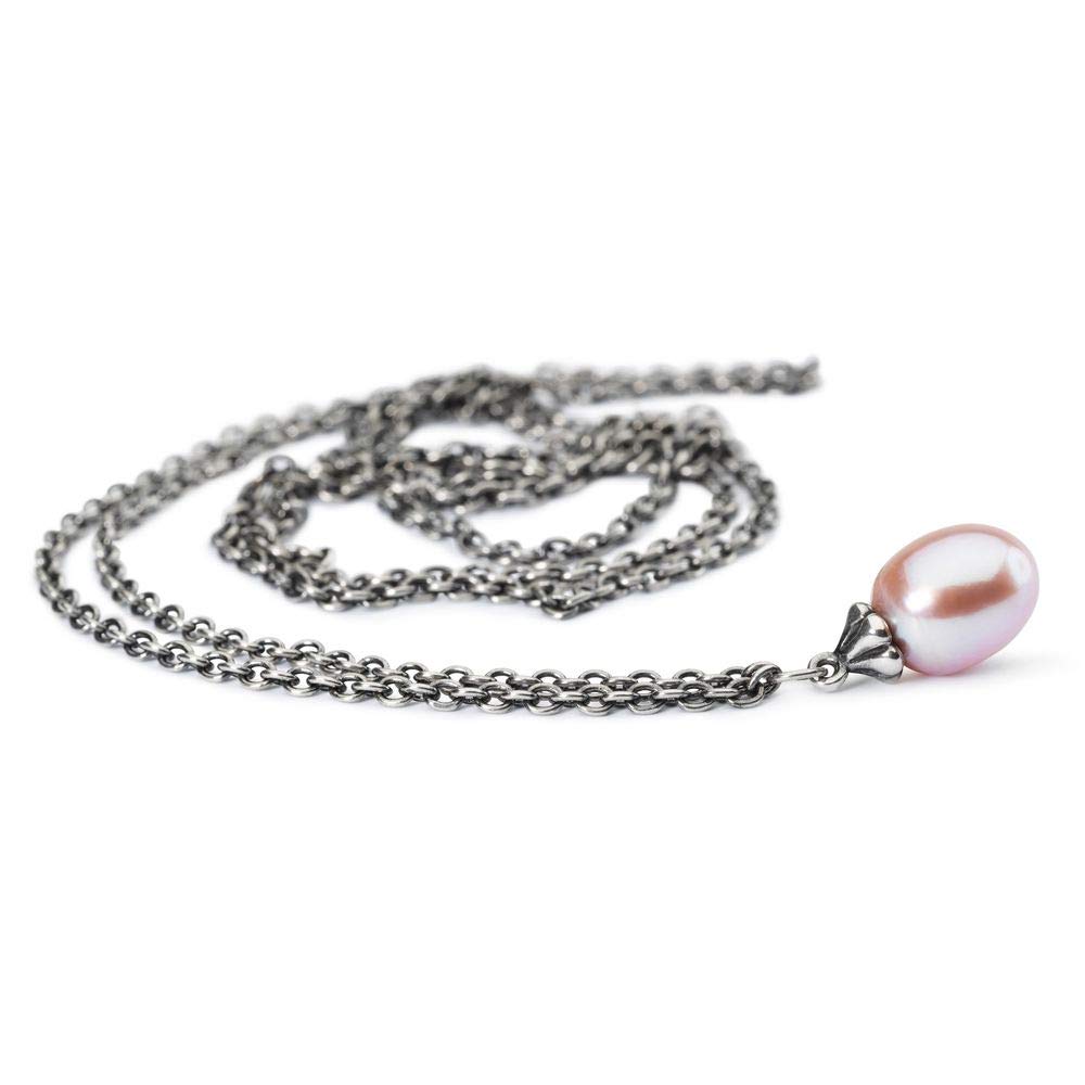 Trollbeads Silver Fantasy necklace with pink pearls