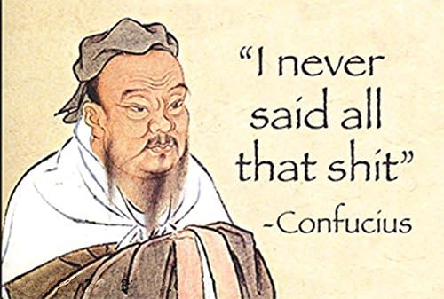 "i never said all that shit" - confucius. 趣味冰箱磁铁(ep)