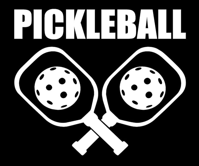 匹克球交叉桨贴纸 - {white} 12.