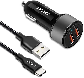 0 双端口 usb 适配器带 1.8 米编织 usb c 型至快速充电电缆线