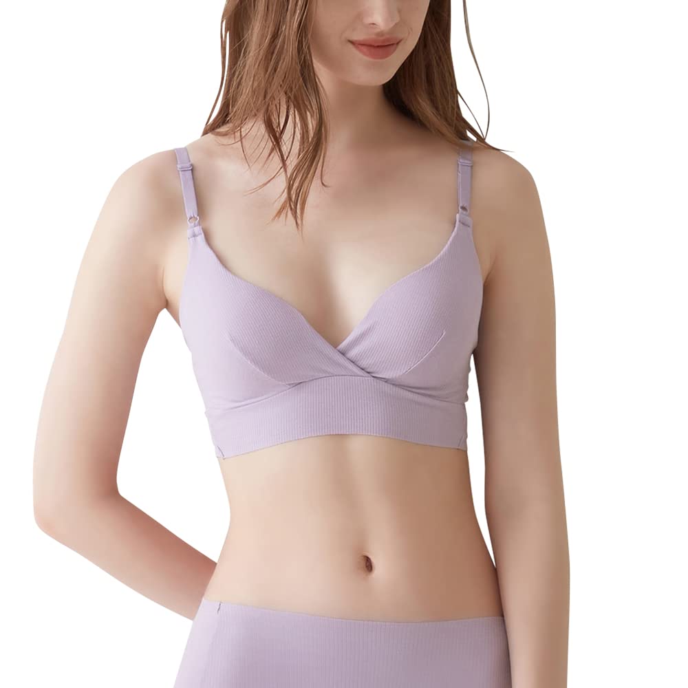 GUNZE 郡是 无钢圈文胸 罗纹【棉混纺 *棉】 文胸 KIREILABO FITte KB5092 女士