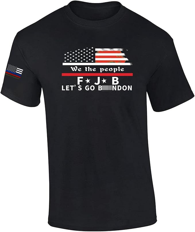 let's go shirt 美国国旗 t 恤 成人 t 恤 纯棉上衣 短袖