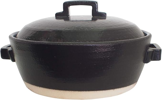 maruyoshu 陶器 陶瓷加工 ih 土锅 style black 7号 黑色 1.