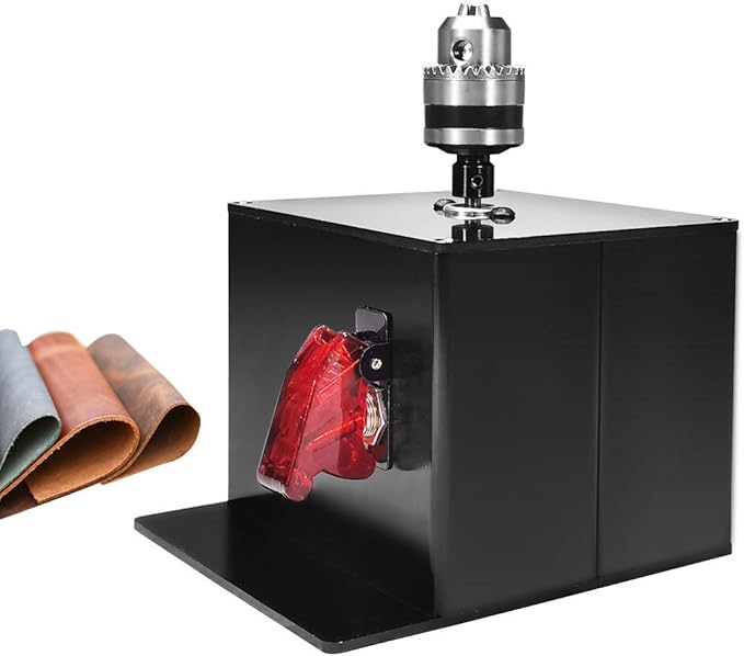 mxbaoheng 电动皮革边缘抛光机 带固定夹 台式抛光机 抛光工具 适用于