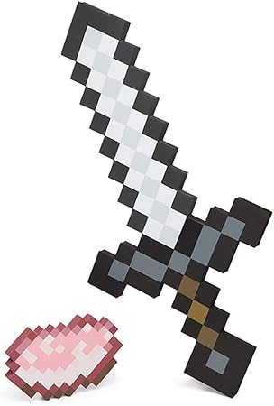 Thinkgeek Minecraft 铁剑和原生肖像冒险套装 官方 Minecraft 商品 玩具 亚马逊中国