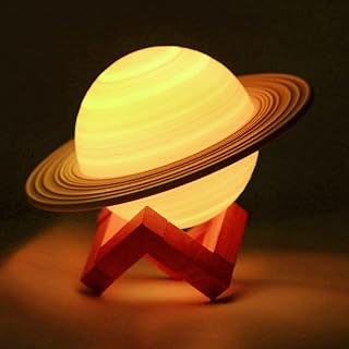 ydsiii 土星灯,16 种颜色 led 3d 打印装饰星星灯,usb 可充电遥控和