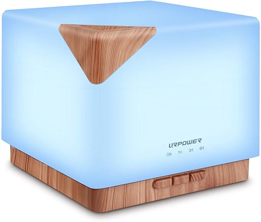 Square Aromatherapy 精油扩散器加湿器 700ml 大容量现代超声波芳香扩散器运行20 小时以上7 色改变家庭办公室卧室客厅学习瑜伽spa 亚马逊中国 家居