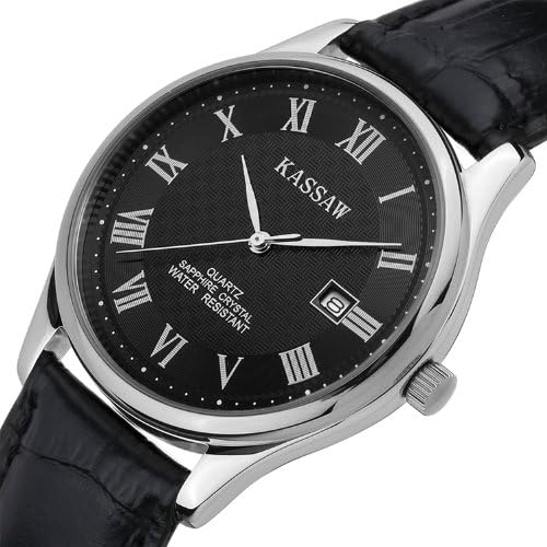 kassaw 卡梭 瑞士 超薄防水精钢复古表 商务手表 男士 男表l2.518.5.