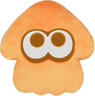 三英贸易 喷射战士3 全明星系列 乌贼 橙色 靠垫 毛绒玩偶 高34厘米