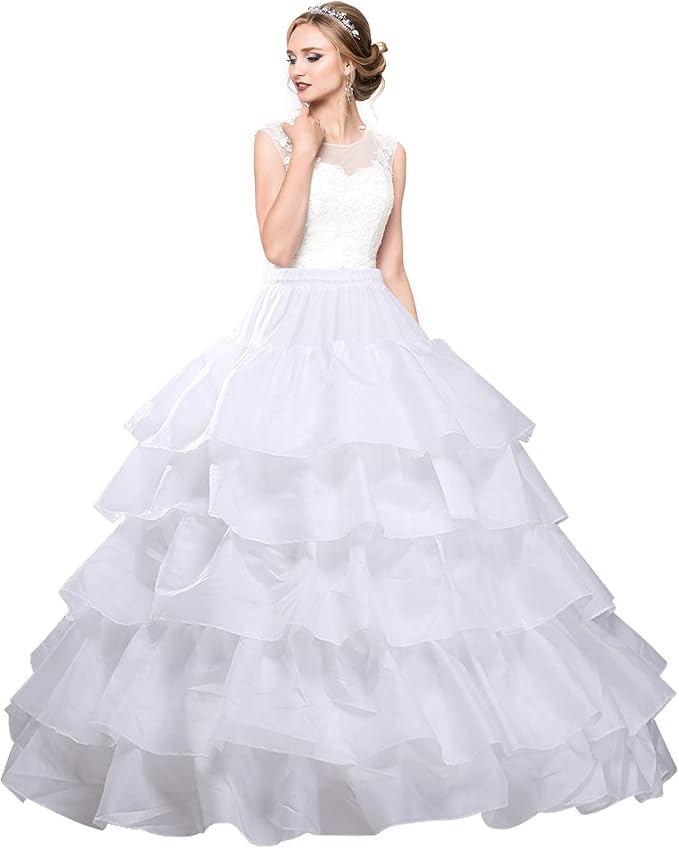 crinoline 衬裙 6 圈状舞会礼服裙 吊带长衬裙 适合婚礼礼服