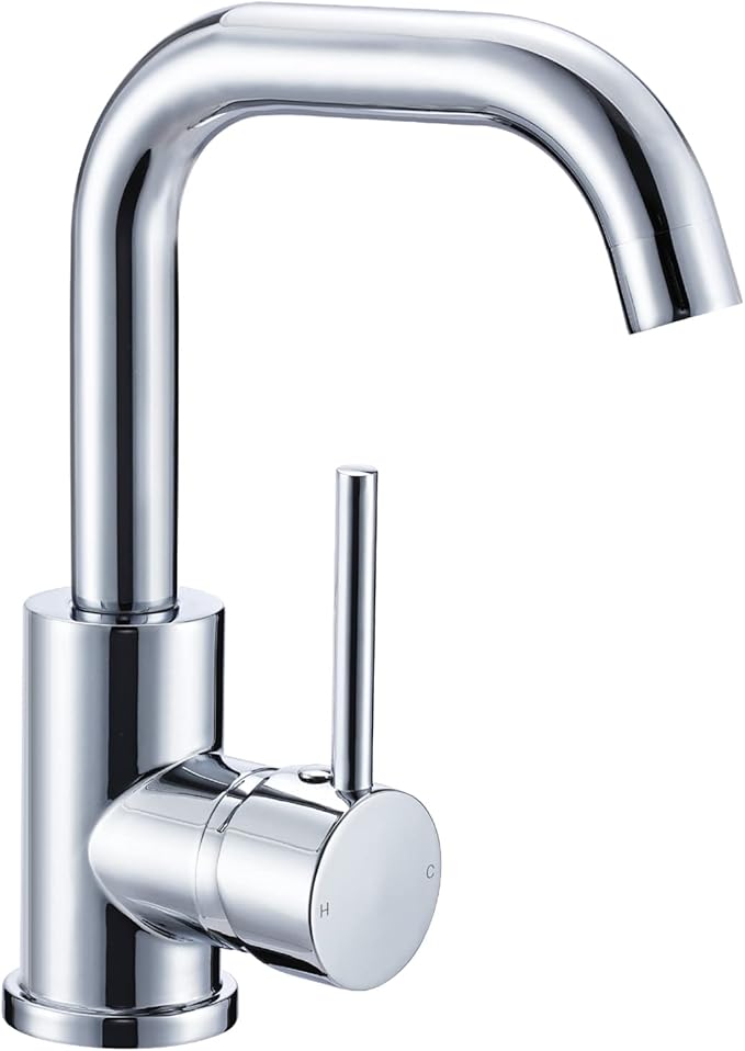 面盆龙头 单杆水龙头 360° 可旋转 浴室水龙头 洗手台 水槽混合水