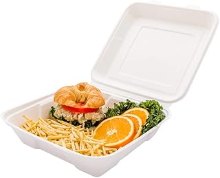 restaurantware bagasse take out 容器,bagasse to go box,翻盖