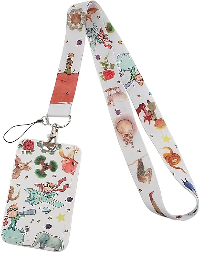 卡通小王子挂绳 id 徽章支架 颈带 钥匙防丢绳带 项链 钥匙扣