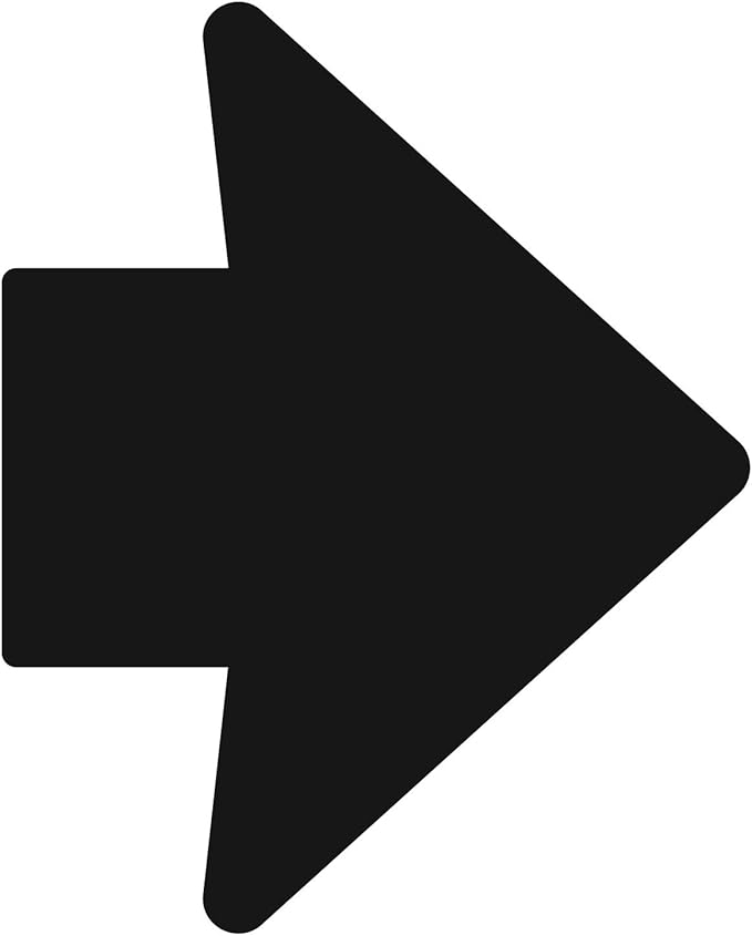 62 厘米黑色越野标记箭头贴纸适用于地板和墙壁 - 48 张装