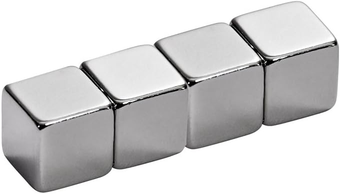 alco-albert 7058a27 – 骰子磁铁 neodym,镀铬,4 件在透明塑料卡上,1