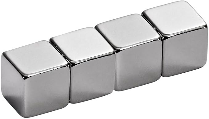 alco-albert 7058a27 – 骰子磁铁 neodym,镀铬,4 件在透明塑料卡上,1