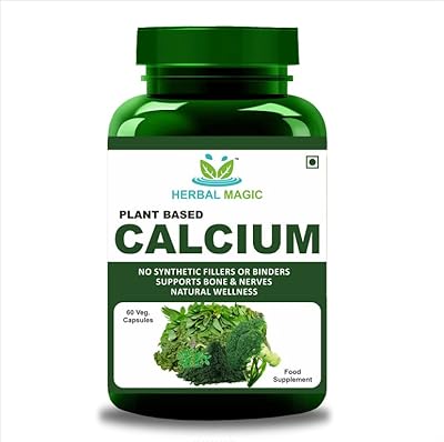 herbal magic 植物钙 60 粒素食胶囊 | 水果和蔬菜混合 | 全植物使用
