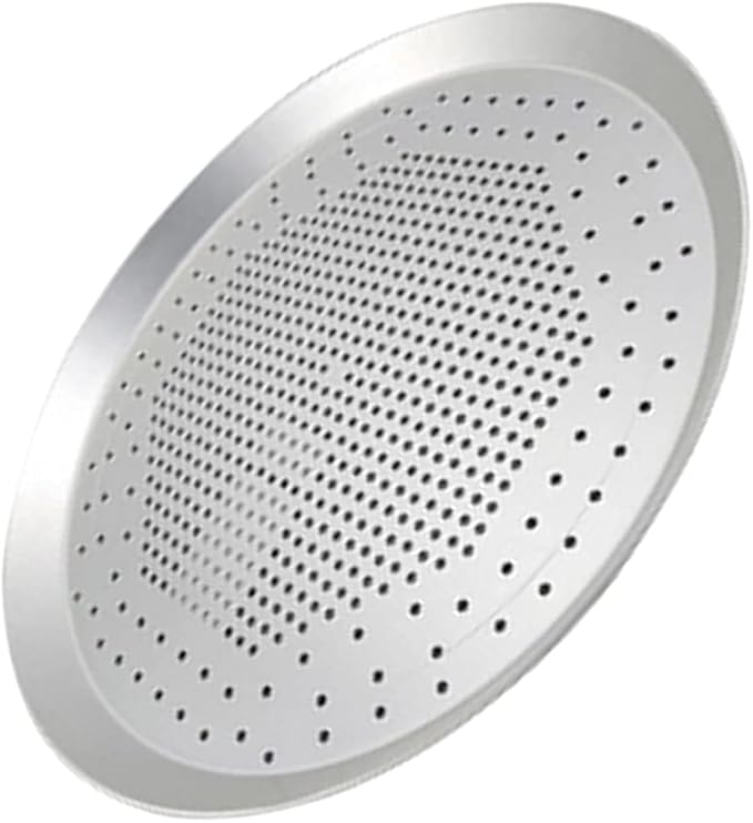 2 厘米)圆形烤盘不粘铝合金披萨薯条面包饼干烤盘适用于家庭厨房烤箱