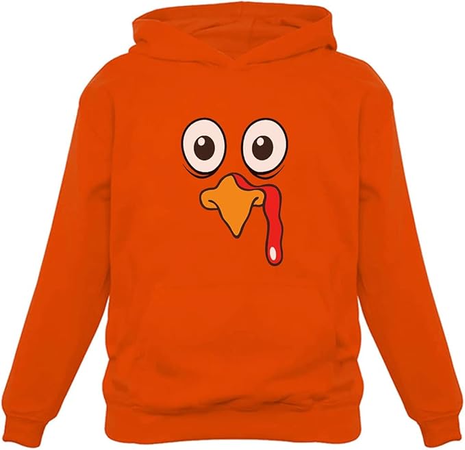 感恩节连帽衫趣味thankgivingturkeybigheadface男式
