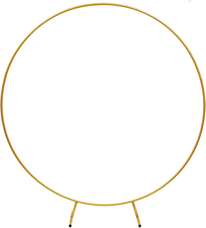 6 英尺(2 米)金属圆形婚礼拱形大圆圈婚礼拱形圆形背景装饰支架稳定