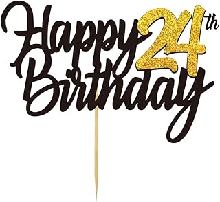 happy 24th birthday cake topper