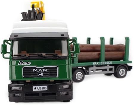 俊基1 40货柜车模型玩具邮政车集装箱车合金汽车模型两节车厢1107抓木车 玩具 亚马逊中国