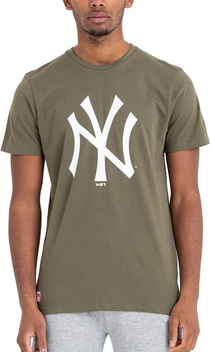 new era - mlb 纽约洋基队标志 t 恤 - 橄榄绿