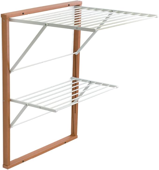 arredamenti italia kevin 墙壁晾衣架,可锁定,11 米长,樱桃饰面 ar