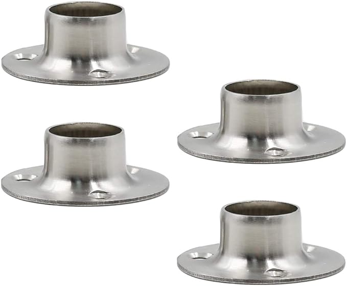 btmb 4 件不锈钢衣柜杆法兰插座支架衣柜淋浴法兰支撑架管 19mm/3/4&