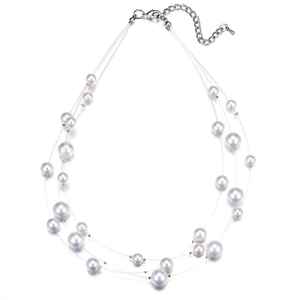 BULINLIN Layered Choker Freshwater Pearl Necklace - Fashion jewelry necklace for women gift