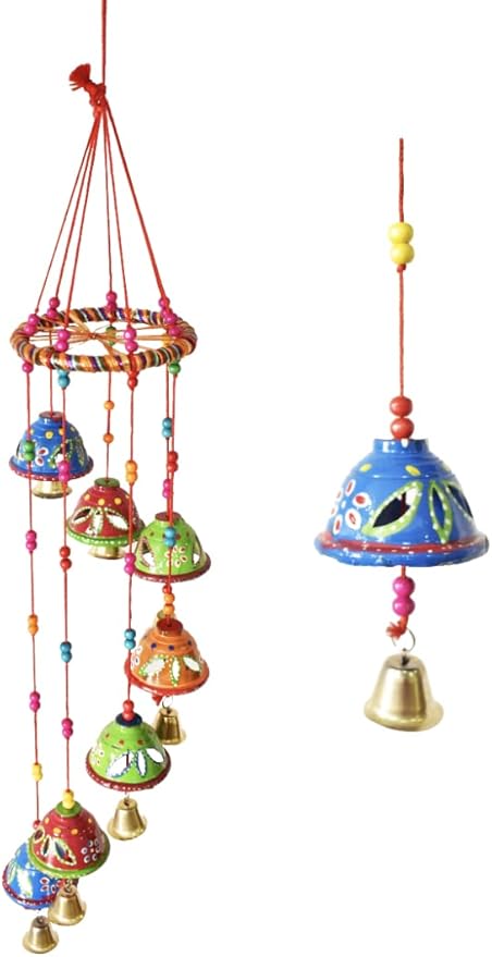 彩色风铃 jhoomar 悬挂家居,墙壁,寺庙,卧室,派对,节日装饰,婚礼节日