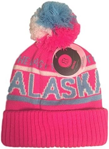 robin ruth 阿拉斯加无檐帽 厚实 桃红色 浅蓝色/白色绒球