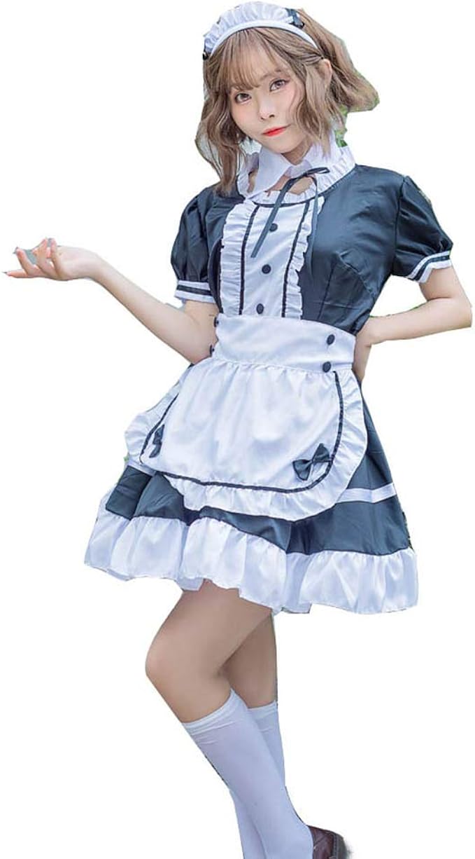 成人女式日本女仆服装可爱女孩经典风格围裙女仆花式连衣裙洛丽塔万圣