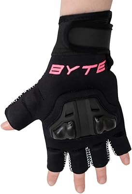 byte xr 左手曲棍球指关节手套 黑色 粉色