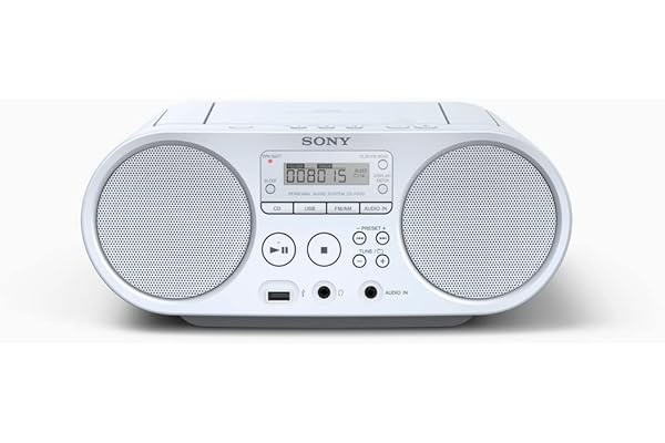 sony 索尼 zsp-s50 cd/usb 收音机录音机 (am/fm),白色