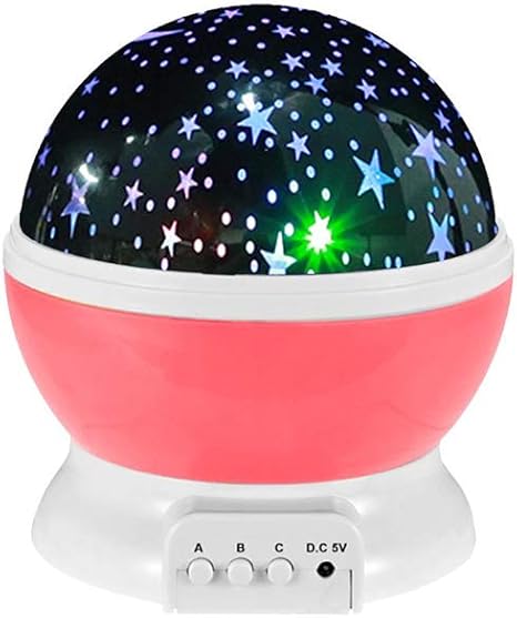 Starry Lamp 旋转浪漫星光投影灯儿童卧室星空投影机礼品夜灯 粉色 亚马逊中国 家居装修