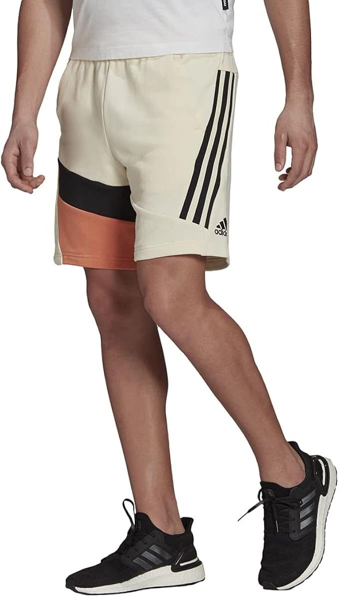 adidas 阿迪达斯 男式 sportswear 3 条纹条纹夏季短裤