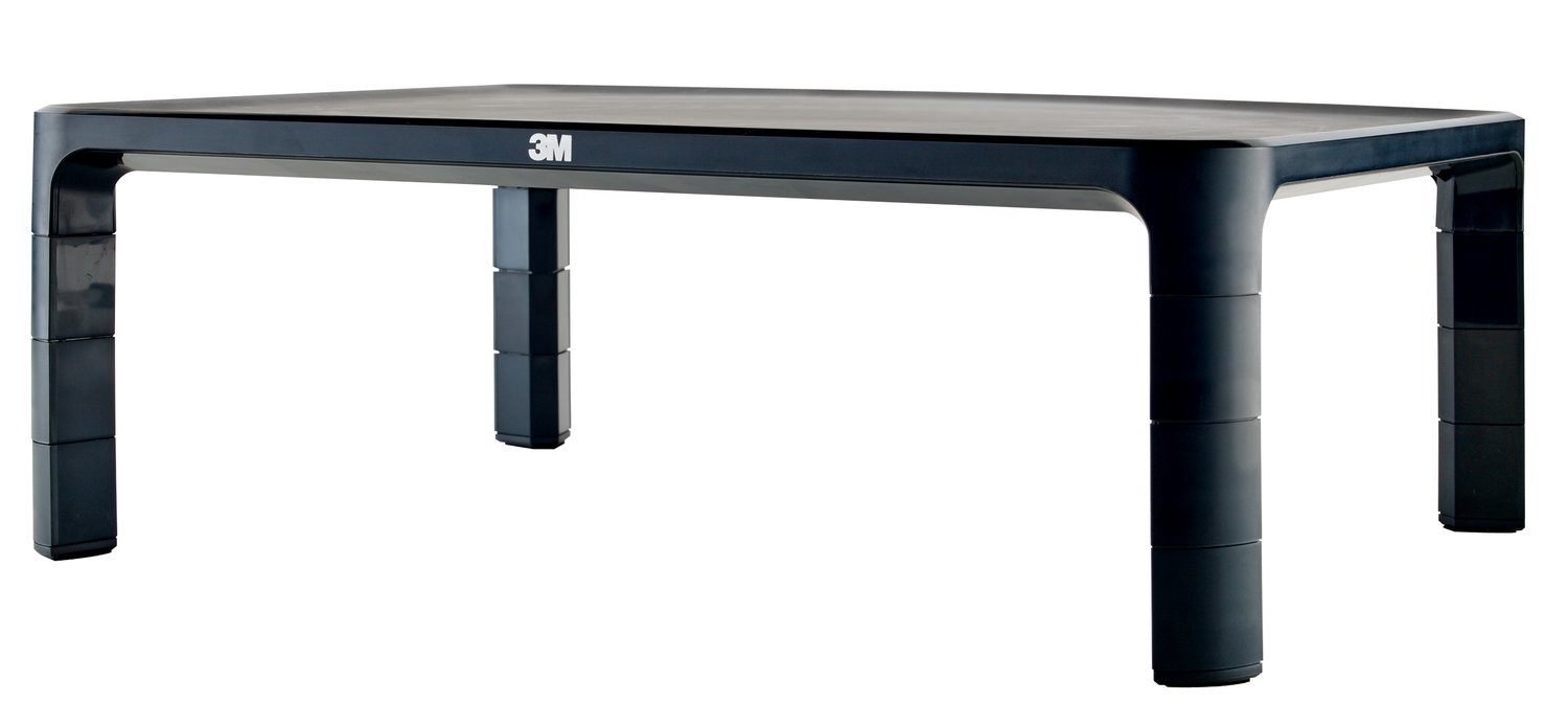 3M Adjustable monitor stand, for monitors and laptops, three-legged section, easy to adjust height from 1.7 "to 5.5", can hold up to 20 pounds, 13.6 "gap between legs, easy to store, black (MS85B)