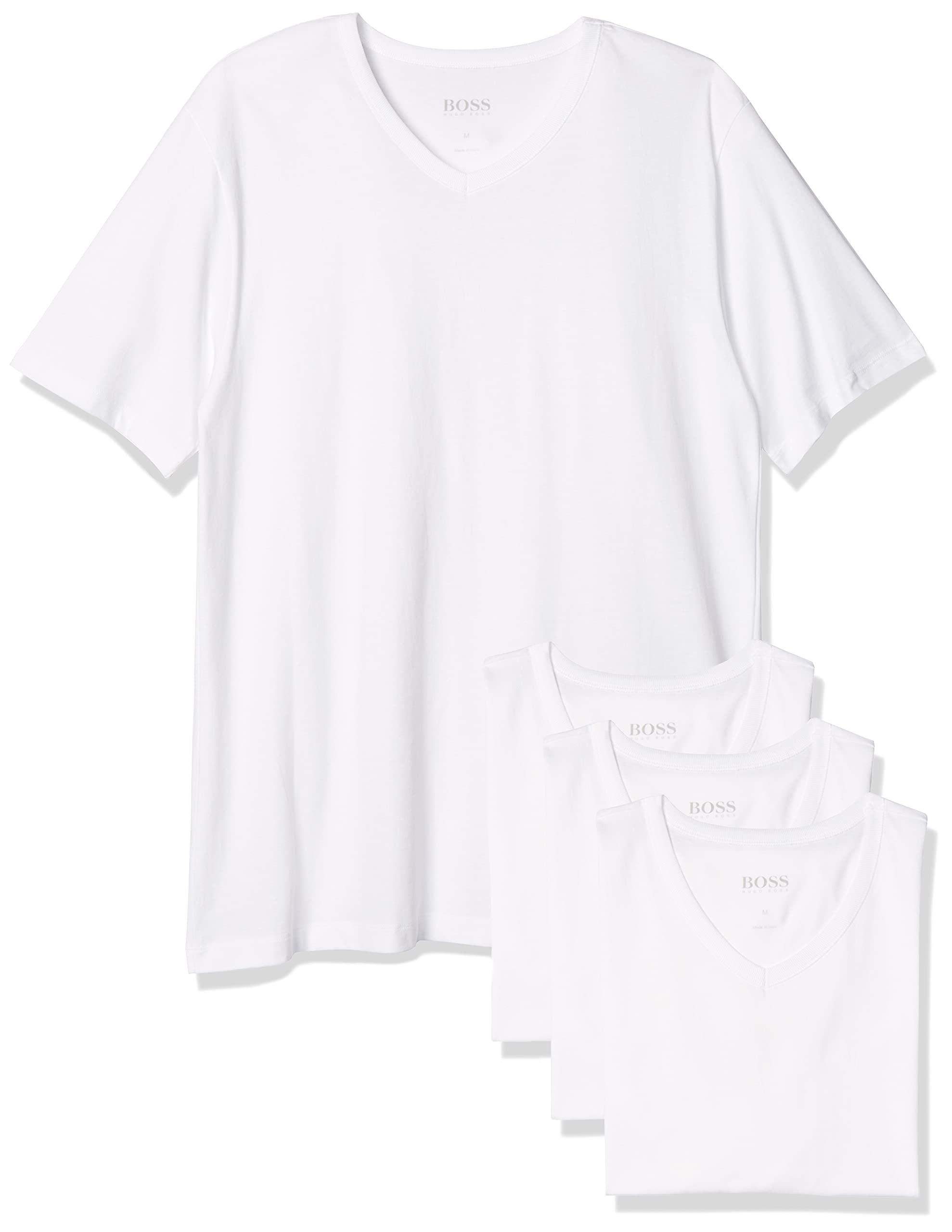 HUGO BOSS Men's one-piece V-neck standard cut short-sleeved T-shirt