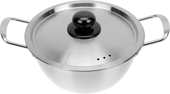 韩式拉面锅 16 厘米不锈钢汤锅 带盖不粘炖锅 小意大利面锅 野营炊具