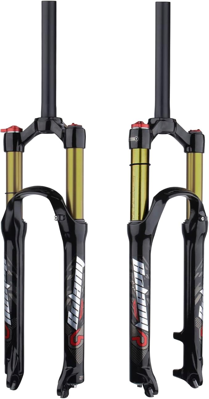 5/29 英寸自行车空气悬挂叉 120 毫米旅行反弹调节 1/8 直/锥形管手动