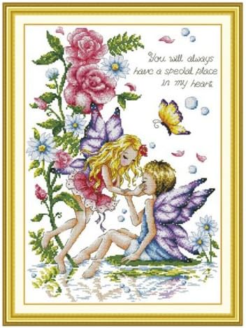 华庭丽娜成品十字绣花仙子十字绣成品时尚挂件送朋友已绣好的成品绣卧室挂画家居装饰 华庭丽娜 价格报价图片